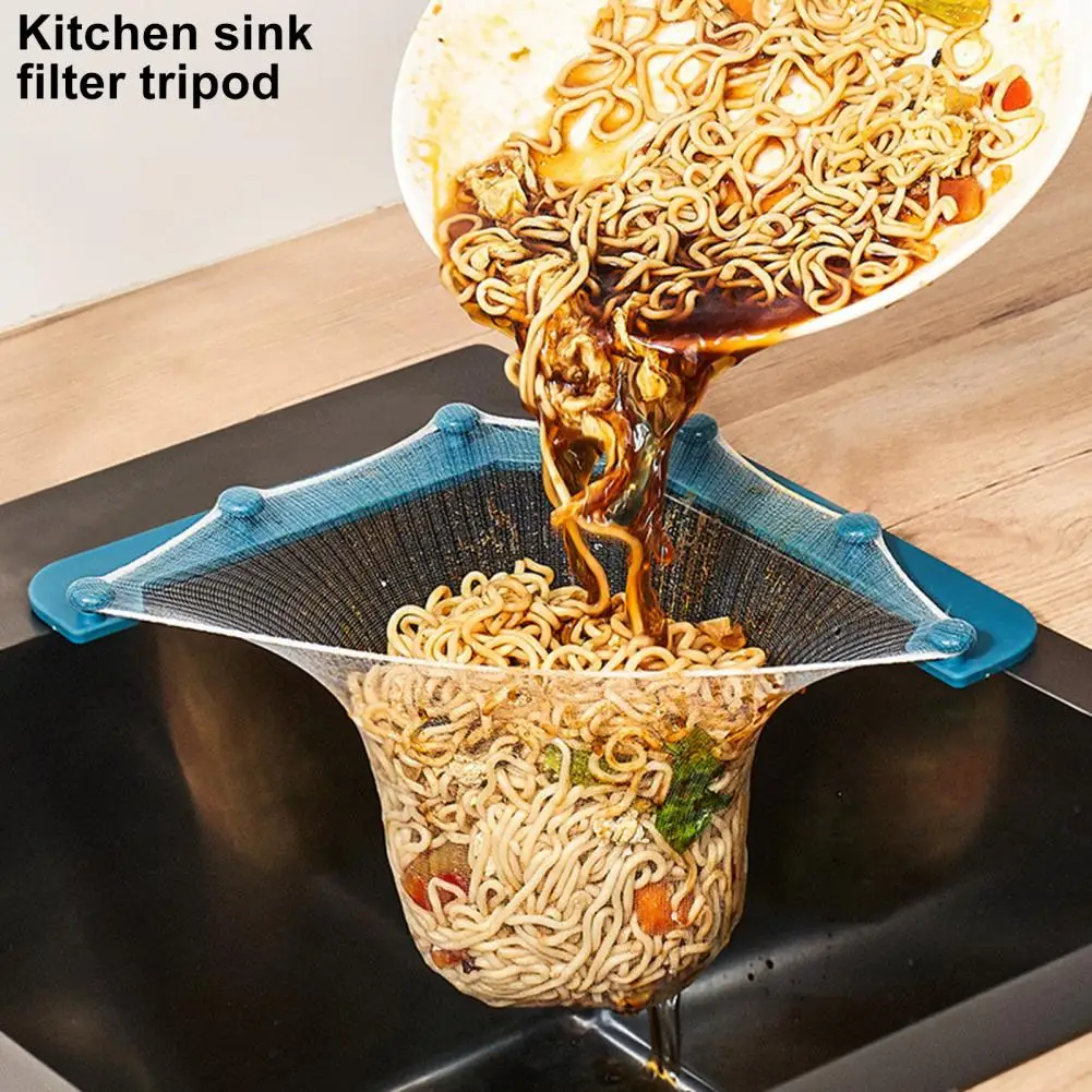 

1 Set Sink Filter Net Triangle Frame Corner Filter Net Disposable Trash Drain Basket for Home Kitchen