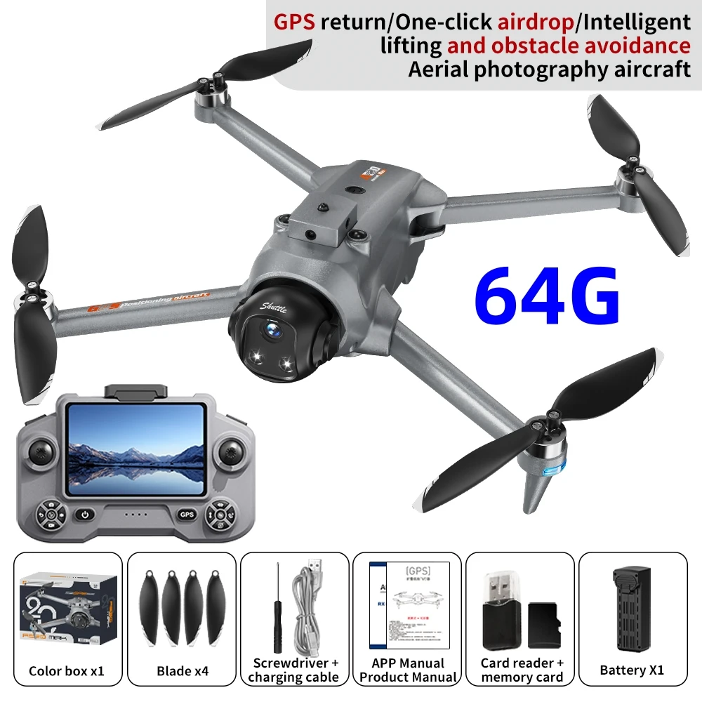 AE20 MAX GPS Drone Gimbal HD Camera 5G WIFI Remote Screen 22min Flight Professional Foldable Brushles Large Screen RC Quadcopter