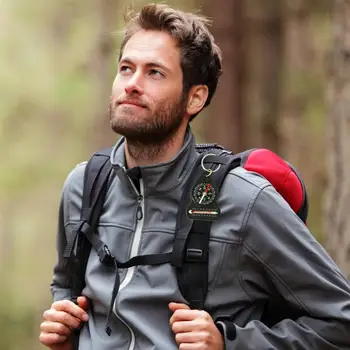 Mini Survival Compass Thermometer Portable Outdoor Camping Hiking Pocket Navigator Adventure Keychain Compass Navigation Tool 3