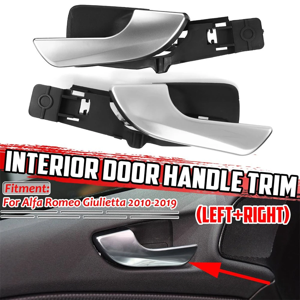 ​Left+Right Car Inner Door Handle Cover Trim Inside Side Door-Pull Handle For Alfa Romeo Giulietta 2010-2019 156092167+156092165