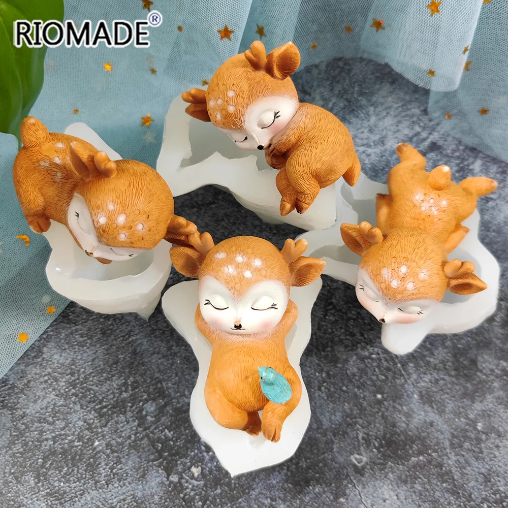 Description Picture 5 of item3D Cute Deer Silicone Mold Fondant Chocolate Cupcake Dessert Cake Decorating Tools Sika Deer Shape Kitchen Baking Mould