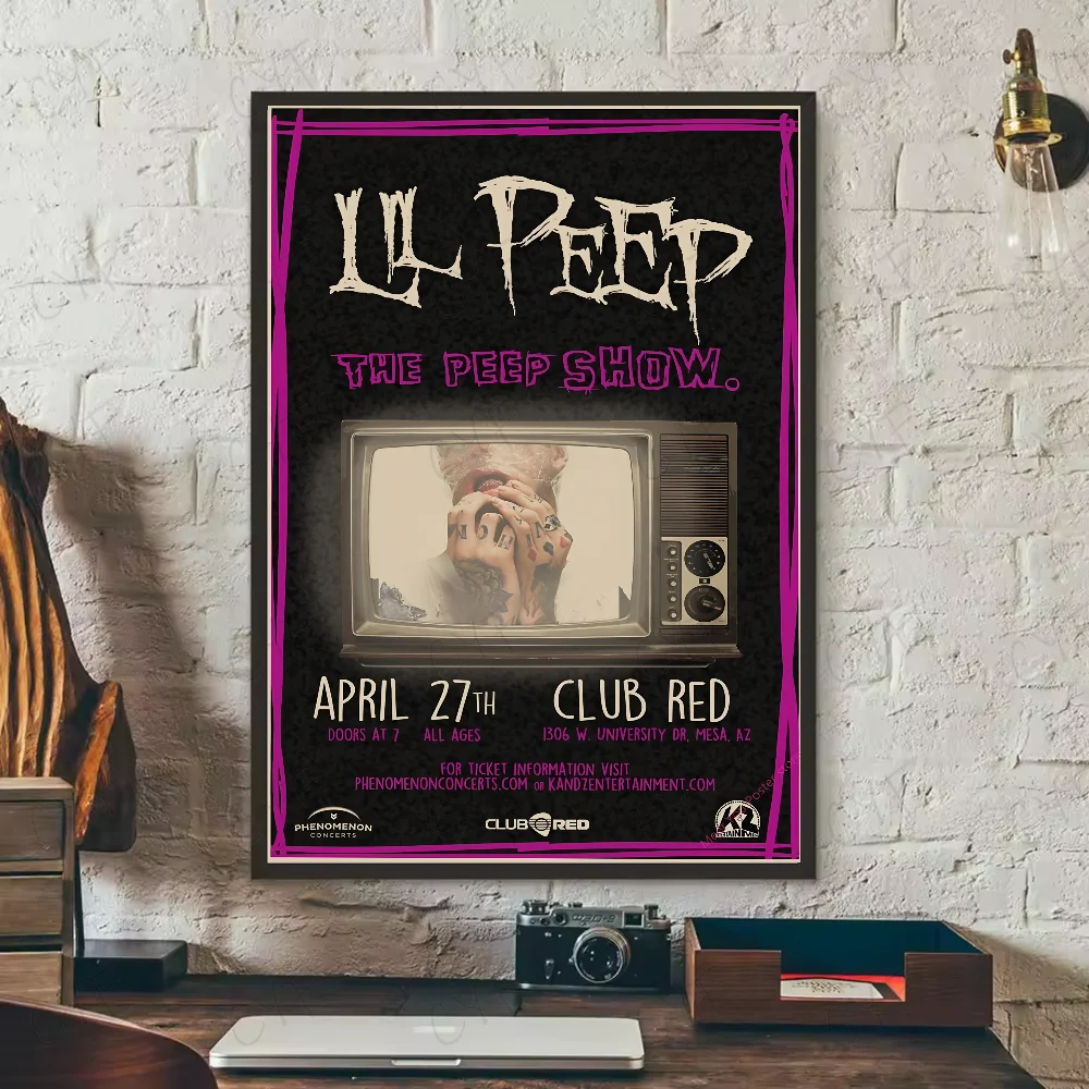 1PC Rapper Lil Peep Poster Album Abdeckung Wasserdichte Wand Kunst Aufkleber Für Bar Wohnzimmer Vintage Decor Hohe Qualität Druck geschenk – Detail 19