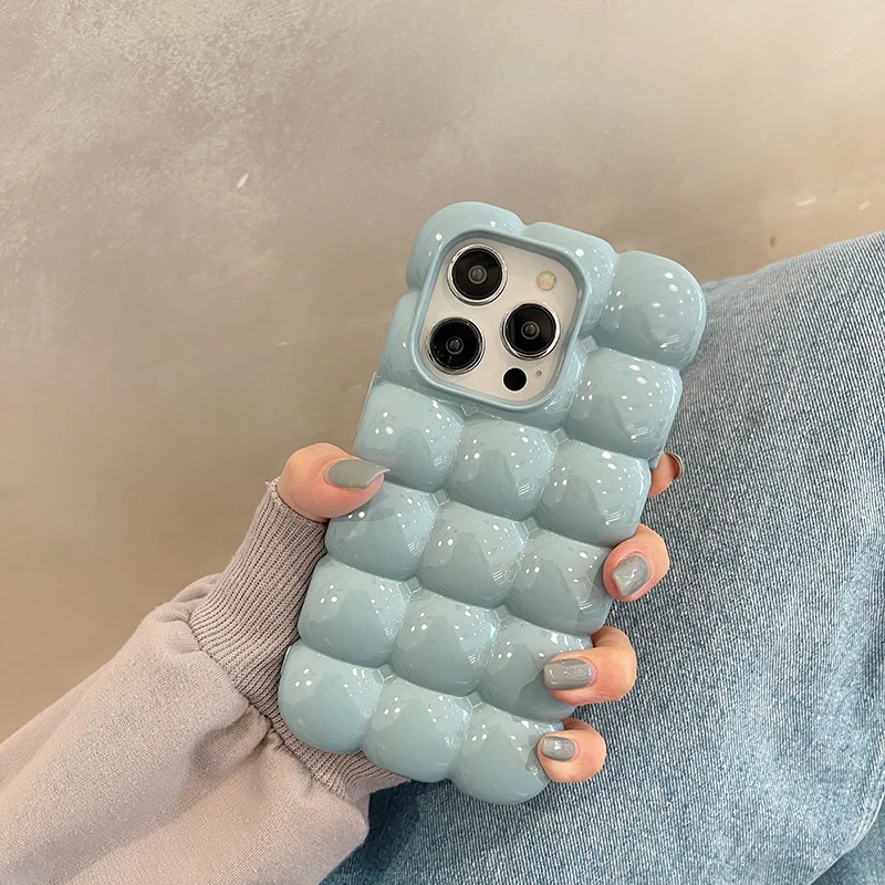 Cute Stylish Bread Chocolate Block 3D Phone Case For iPhone