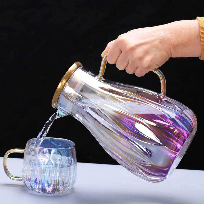 Description Picture 5 of item2L Glass Pitcher with Spout and Stainless Steel Filter Lid Heat Resistant Beverage Dispenser Hot Cold Water Keetle for Juice Tea