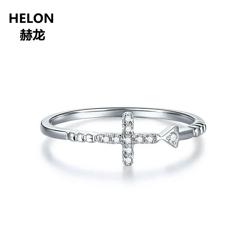 

SI/H Natural Diamonds Engagement Wedding Ring Women Solid 14k White Gold Anniversary Band Fine Jewelry