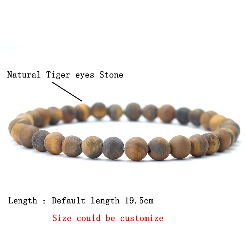 Natural Stone Men Bracelet Minimalist Beaded Jewelry