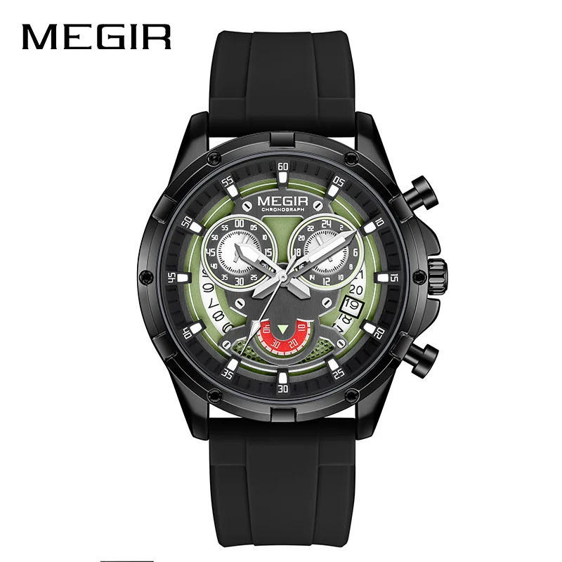 MEGIR Fashion Personalized Quartz Sports Chronograph Luminous Waterproof Men's Watch