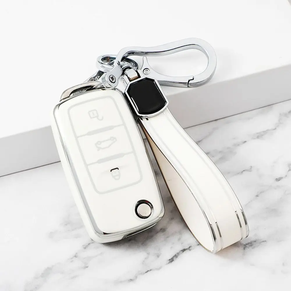 Key Case Full Protection for VW Volkswagen/Polo/Tiguan/Passat/Golf/Jetta/Lavida/Skoda/Octavia Car Accessories