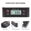 High-precision LCD Magnetic Digital Protractor Inclinometer Level Box Waterproof Angle Meter Finder 0~360 Degree V-Groove 5