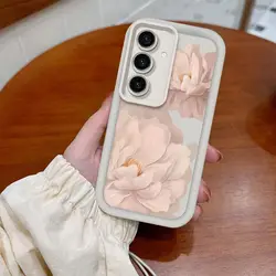 Vibrant Giant Flowers Sky Eye Phone Case Cover - Galaxy S22 ULTRA (White)