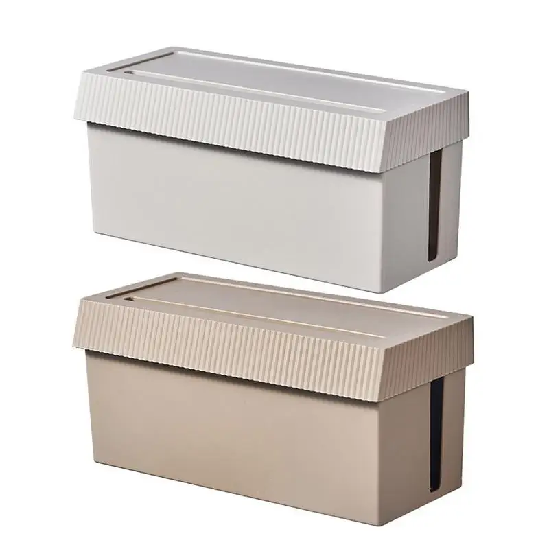

Data Cable Storage Box Power Strip Wire Case Anti Dust Charger Socket Organizer portable USB Cables Storage Phone Stand