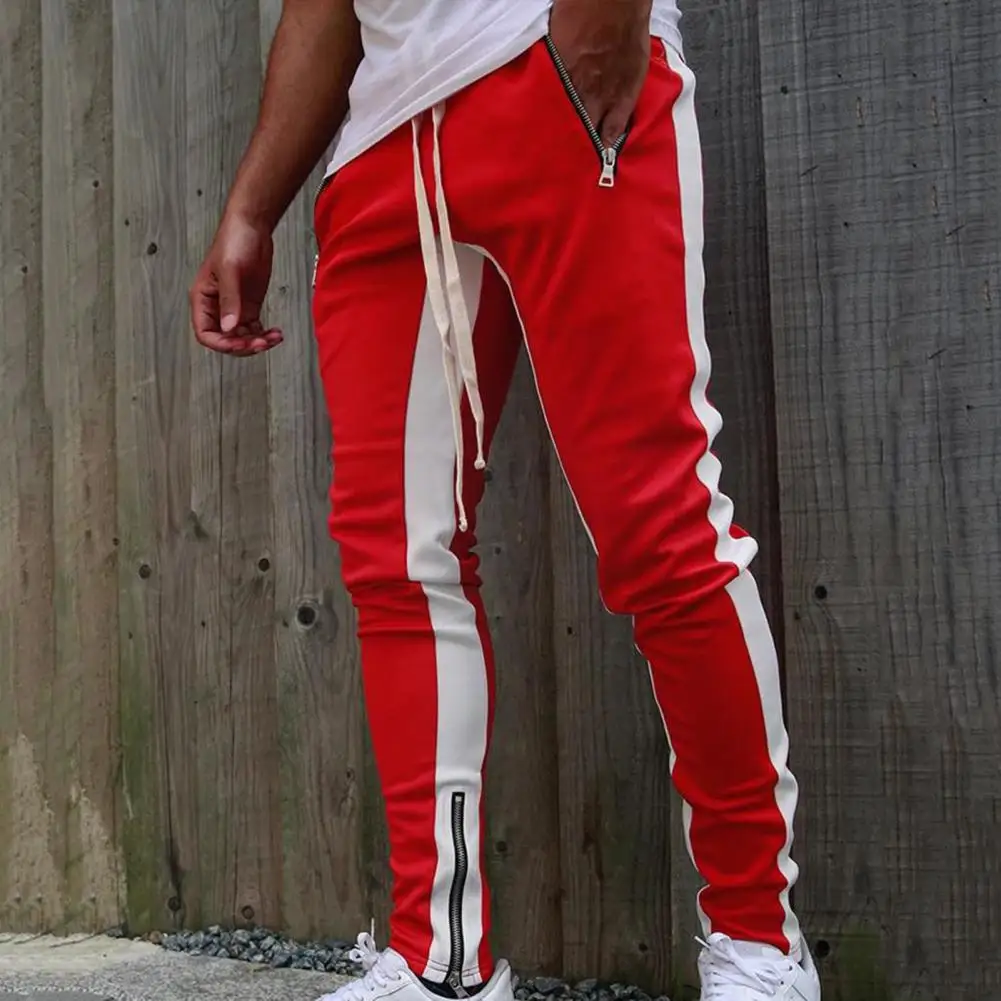 Autumn Trousers Sports Spring Sweatpants Pockets Slim Male Pants Great Breathable Autumn Trousers for Home punk denim pants men harajuku flame cross print color block baggy jeans male straight trousers multi pockets new autumn winter