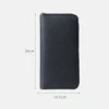 Men Long Wallet Large Capacity Multiple Card Slots Canvas Zippered Purse Business Handbag Card Holder Wallet Coin Bag 6