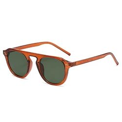 Retro Square Rivets Sunglasses with Dark Green Lenses - UV400 Protection Trendy Unisex Shades (As the picture)