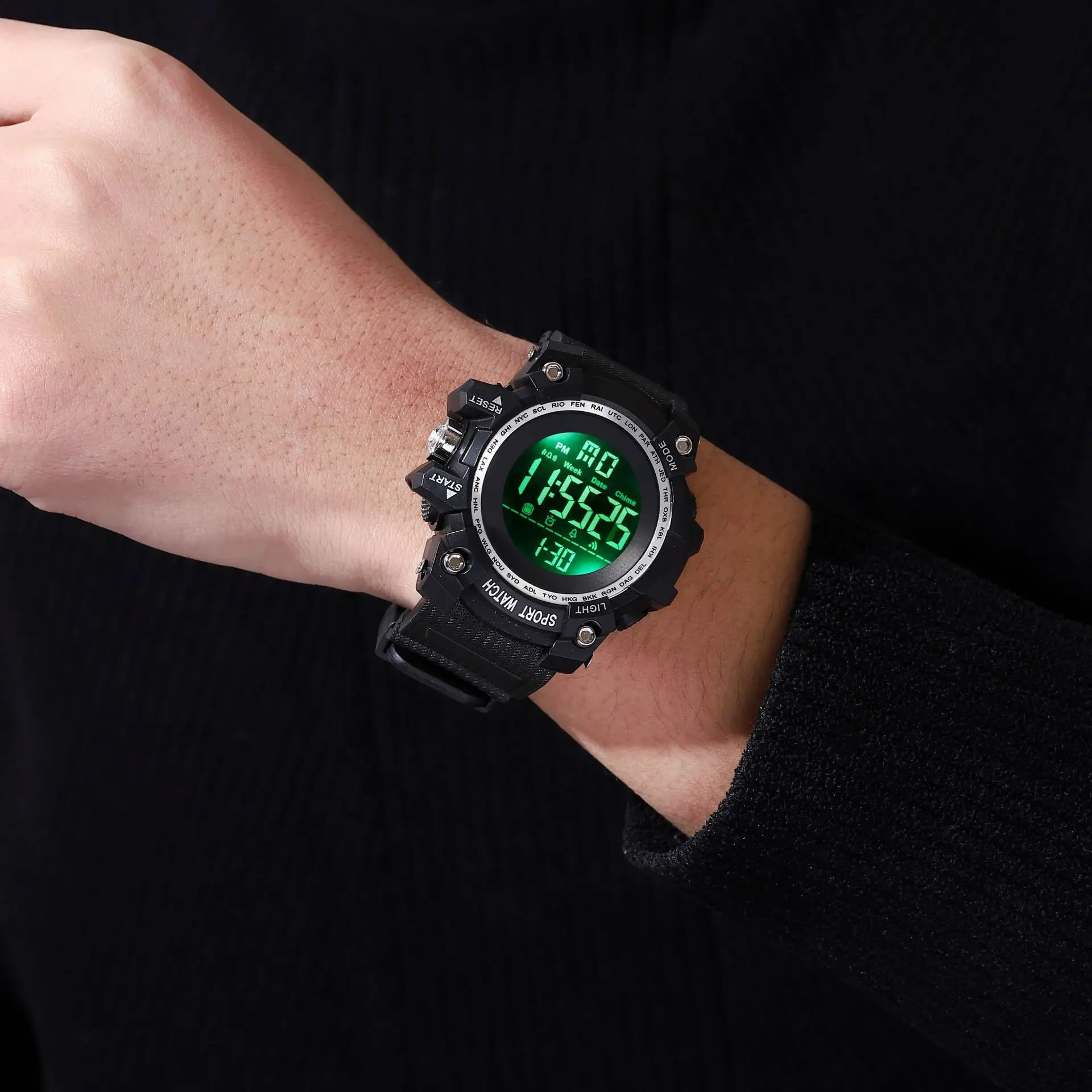 YIKAZE 9030 Waterproof Digital Watch Men's Sports Watches LED Alarm Clock Electronic Wristwatch Military clock for man Kids Gift 4