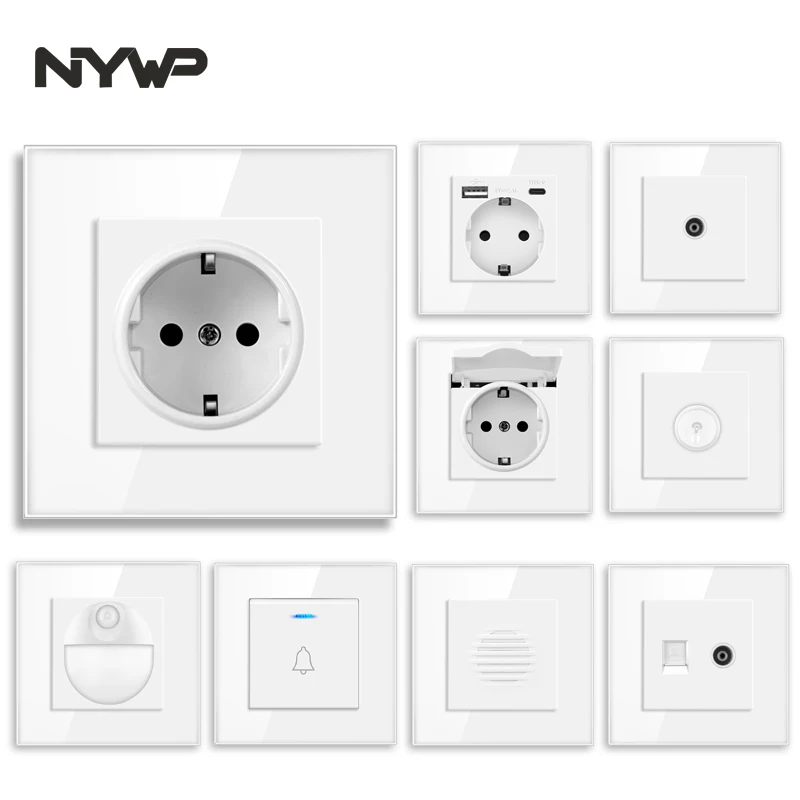 Розетка NYWP настенная с 4 USB-портами, 16 А, 4 USB-порта