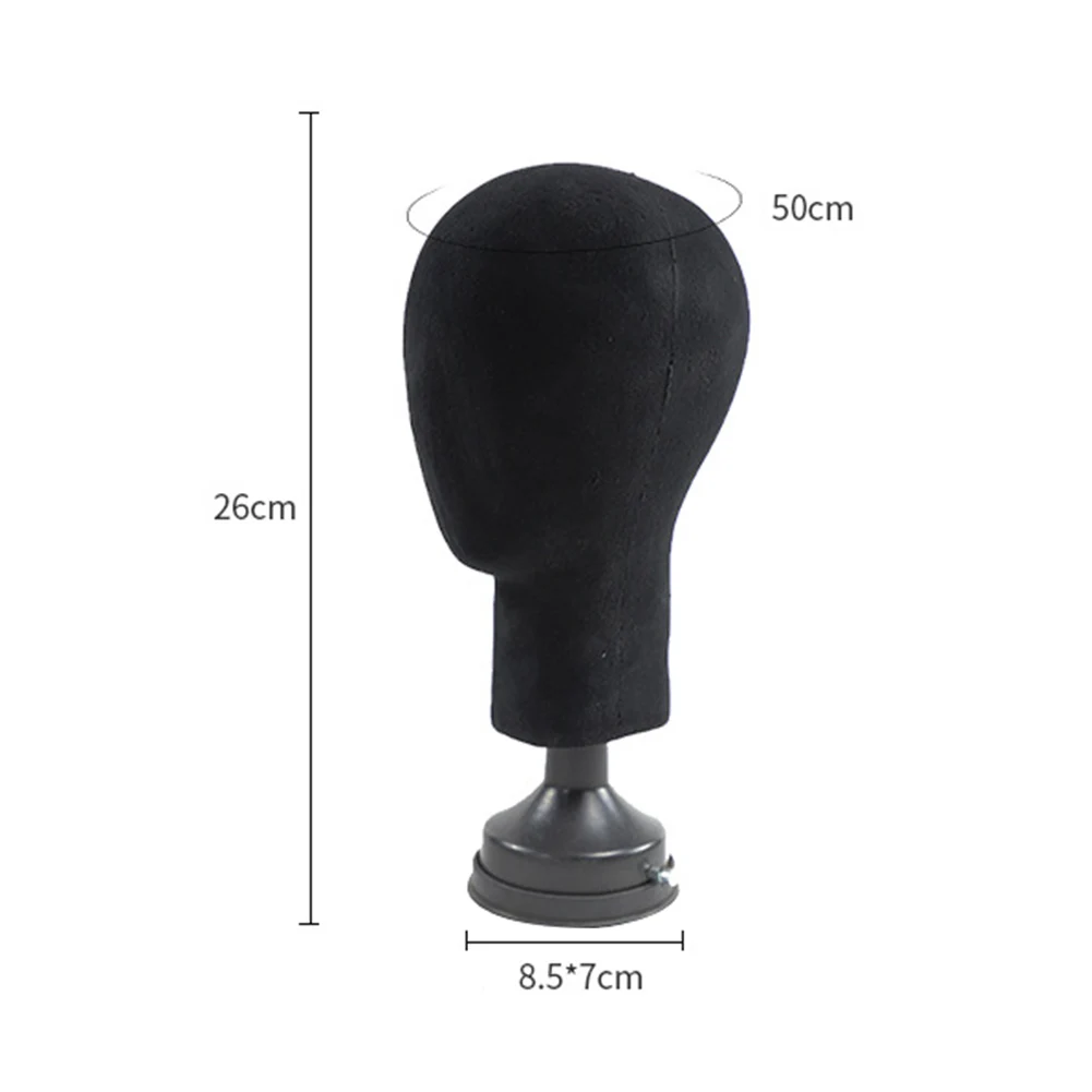 Testa di manichino modello Display piastra di Base parrucche Caps supporto per occhiali pratico floccaggio testa di schiuma modello cappello parrucca puntelli staffa - immagine 6