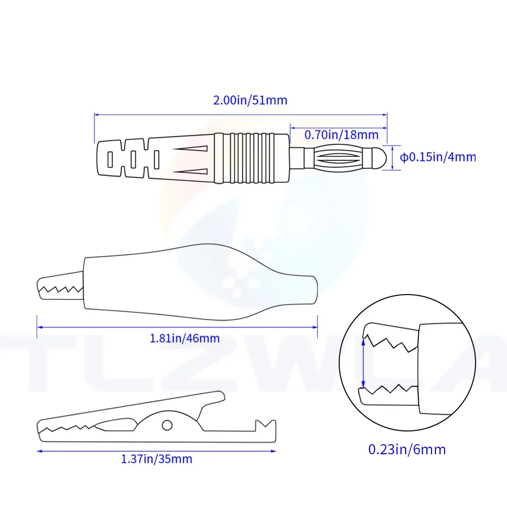 Multi-meter Test Leads Cable Line Wire 100cm 4mm Banana Plug to Alligator Clip Electrical Connector 1PCS alligator clips