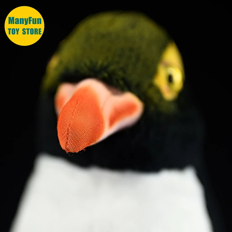 Realistic Yellow-eyed Penguin High Fidelity Penguin Plushie Penguin Plush Toys Lifelike Stuffed Animals Simulation Toys Kids 6
