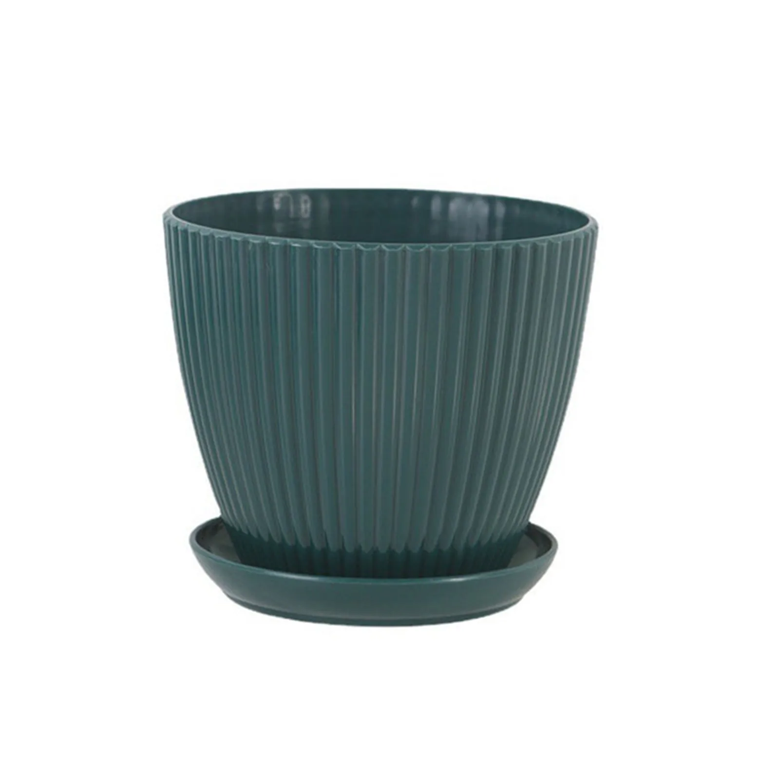 Elegant Round Succulent Planters with Trays - Stylish Indoor/Outdoor Home and Garden Decor, Multiple Sizes Available