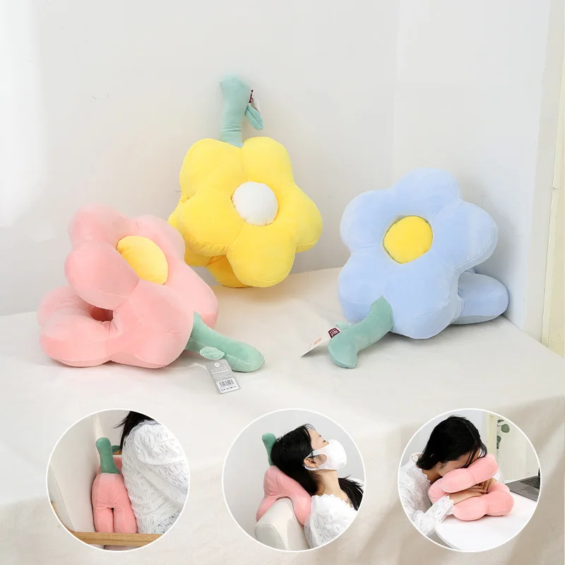 

Cartoon Flower Nap Pillow High Elastic Pp Cotton Office Rest Pillow Nap Artifact Travel Headrest Neck Student Nap Sleep Headrest