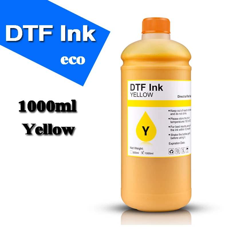 Eco Dtf Tinta para Filme de Transferência Direta Adequado para L1800 L805 1390 I3200 Dx5 Xp600 Série Dtf Impressora bk c m y wh Cor Disponível 1000ml - Imagem 6