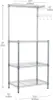 Mind Reader Microwave Rack with Storage, Bakers Rack, Utility Shelf, Kitchen, Metal, 21.25"L x 13.5"W x 50"H, Silver 3
