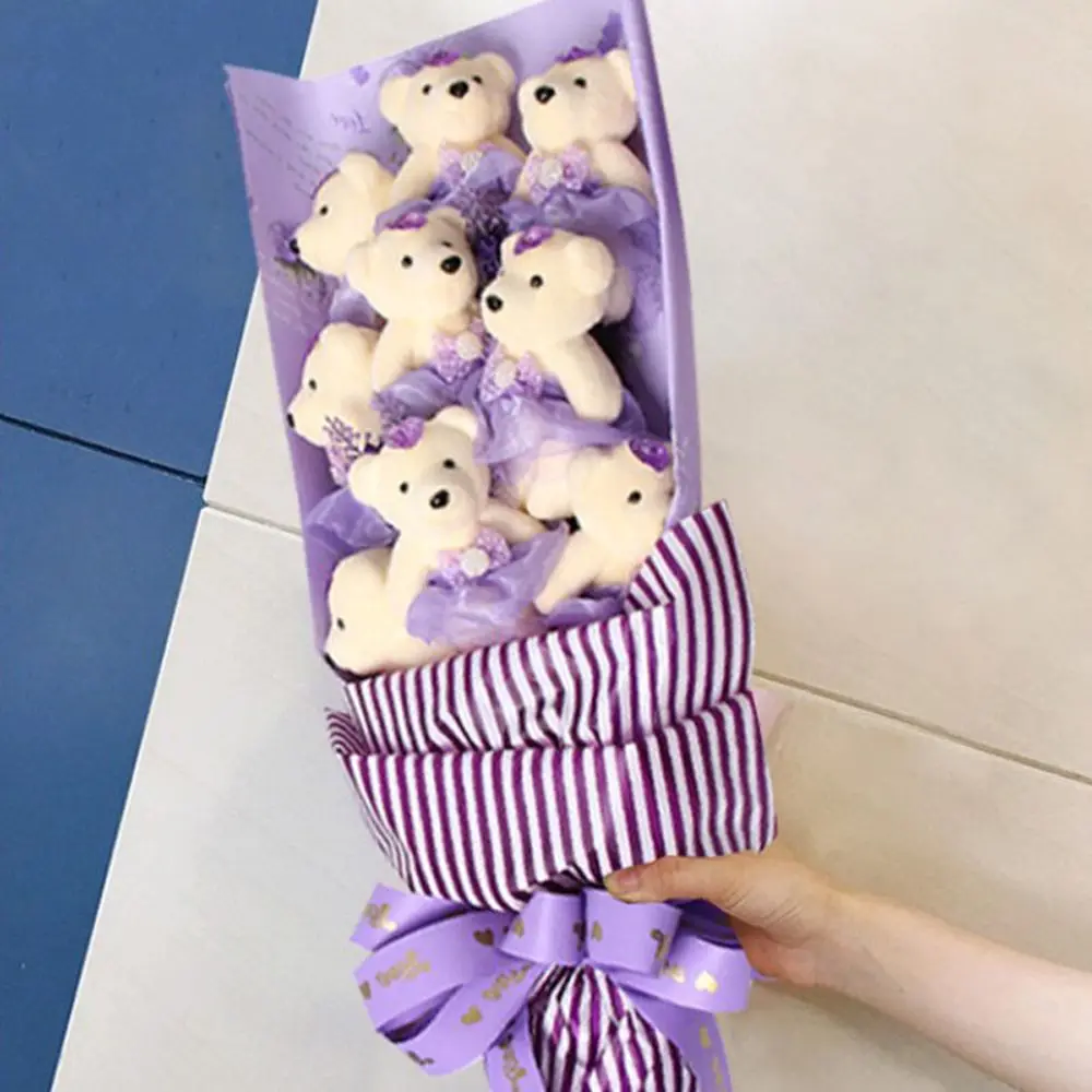 12CM Christmas Gift Doll Toy Decoration Plus Plush Plush Animal Kid Toys Bouquet Bear Plush Doll Small Bear Doll