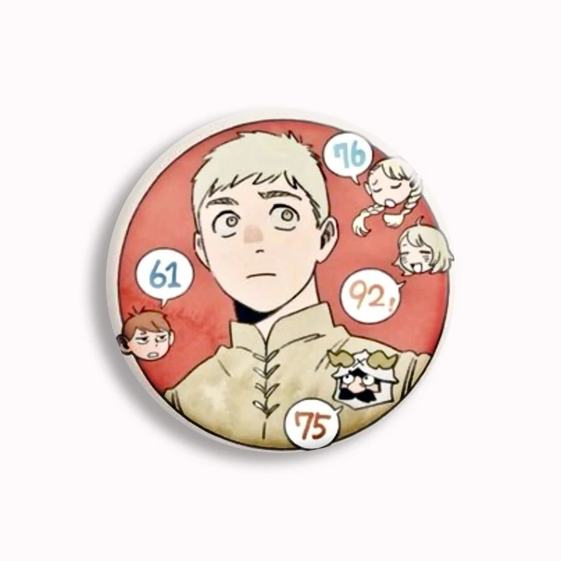 Фото Аниме Dungeon Meshi вкусная в подземелье Кнопка булавка Thorden Laios Senshi Donato Marcille Tims Izutsumi брошь значки сумка Декор №5