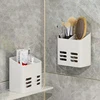 Bathroom Shelf Makeup Storage Organizer No Drill Toiletries Shelves Wall Mount Comb Skin Care Product Rack Bathroom Accessories 3