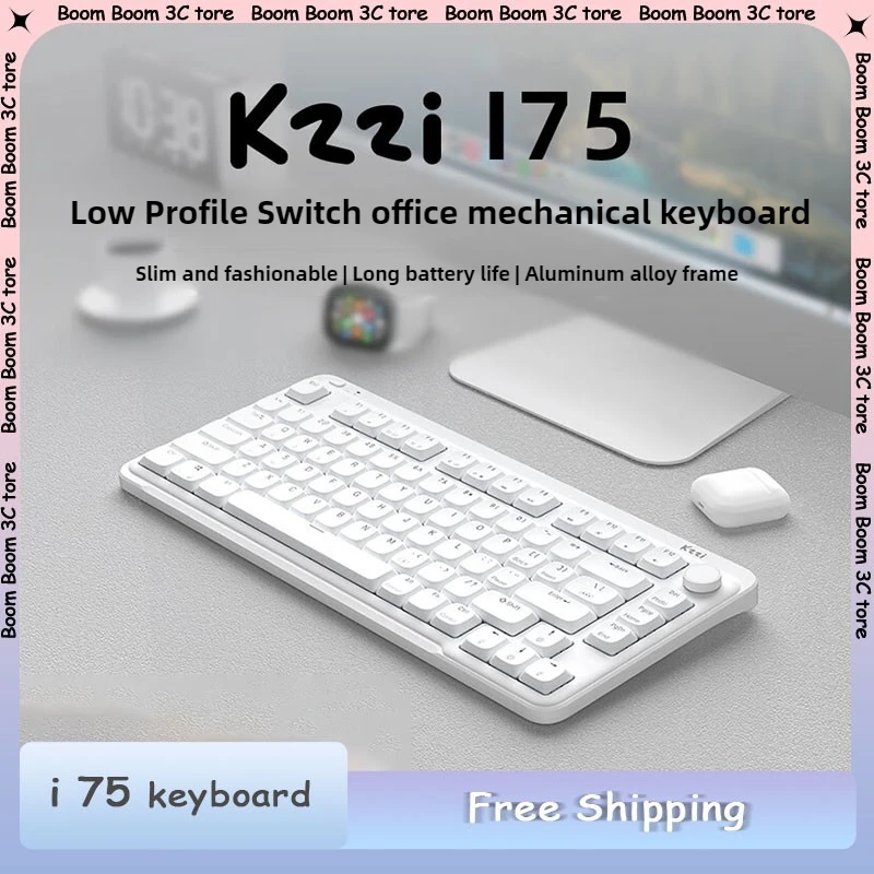 Kzzi I75 メカニカルキーボードロープロファイルスイッチ RGB 有線
