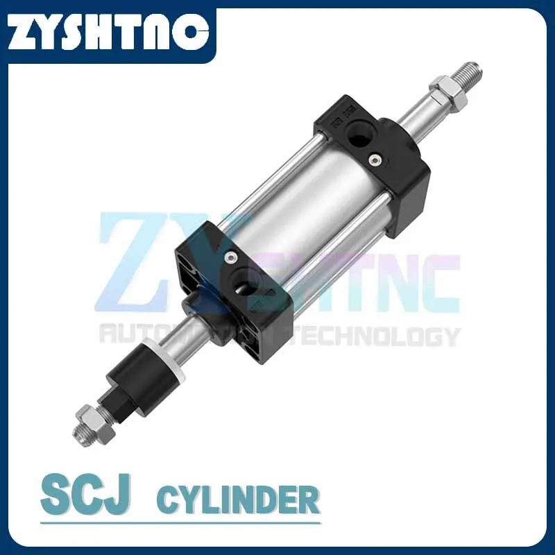 SCJ32 Series นิวเมติกกระบอกมาตรฐานปรับจังหวะ SCJ32-25-25S SCJ32-50-50S SCJ32-75-50S SCJ32-100-50S สําหรับอุตสาหกรรม 1