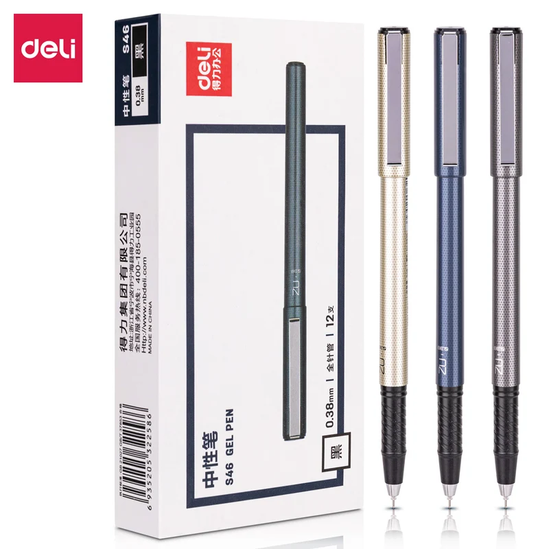 0.38mm Black Ink Gel Pen Office Pen Stationery For Writing Student School Supplies High-quality Pen Signing Pen Office Supplies uni subishi ub 150 neutral direct liquid ball pen 0 5mm 0 38mm waterborne carbon bead signing pen for office and student use