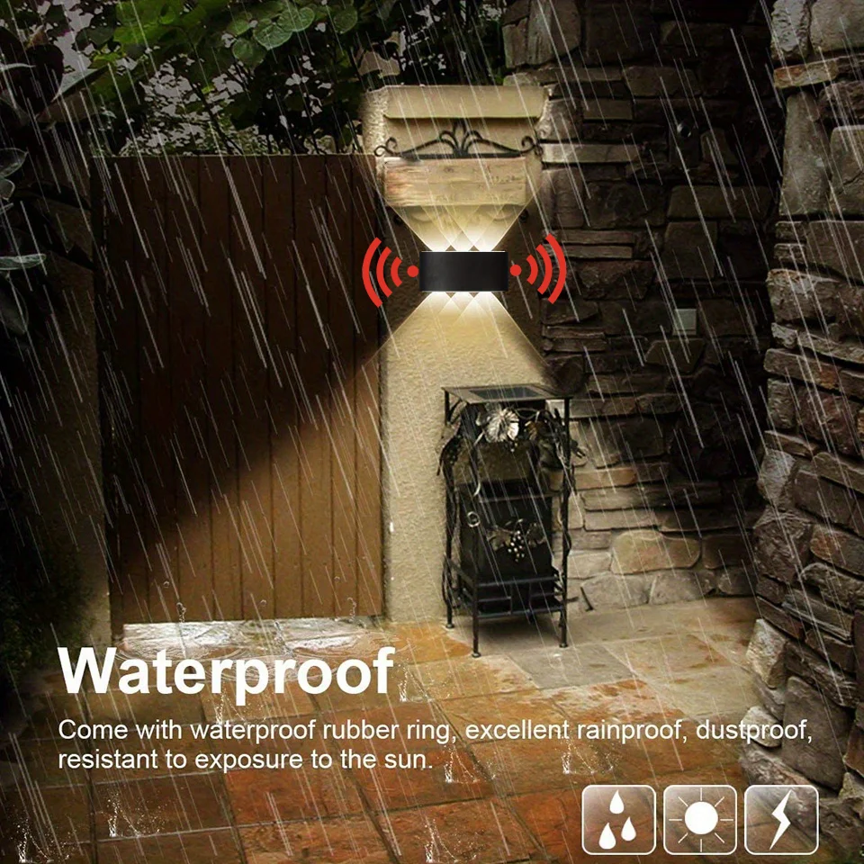 LED Wall Light Motion Sensor AC85-265V 4W 6W 8W 10W  Waterproof IP66 Indoor And Outdoor Garden Wall Lights