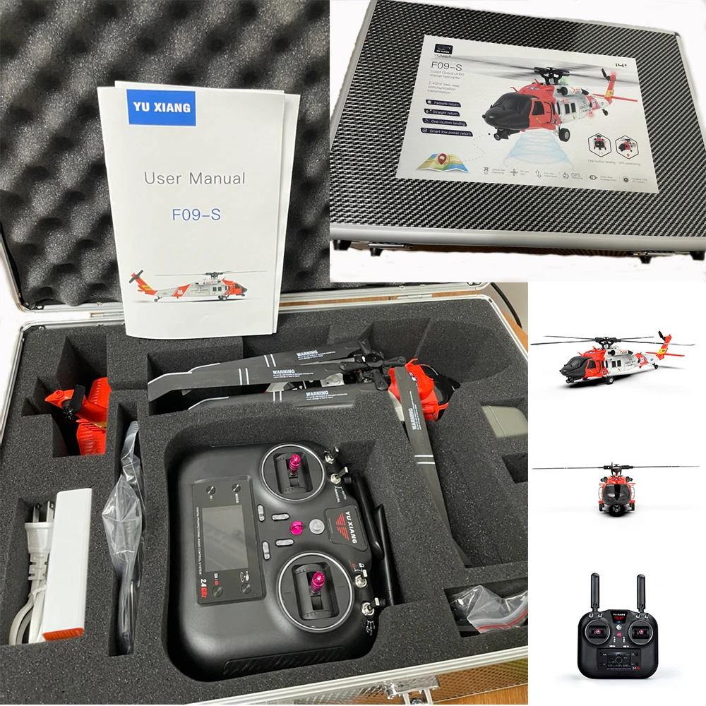 YXZNRC F09-S 2.4G 6CH RC Helicopter 6-Axis Gyro GPS Optical