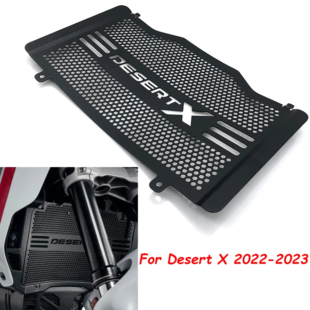 

Motorcycle Black Radiator Guard Protector Grille Grill Cover DESERT X Water Tank Protection For Ducati Desert X 2022-2023