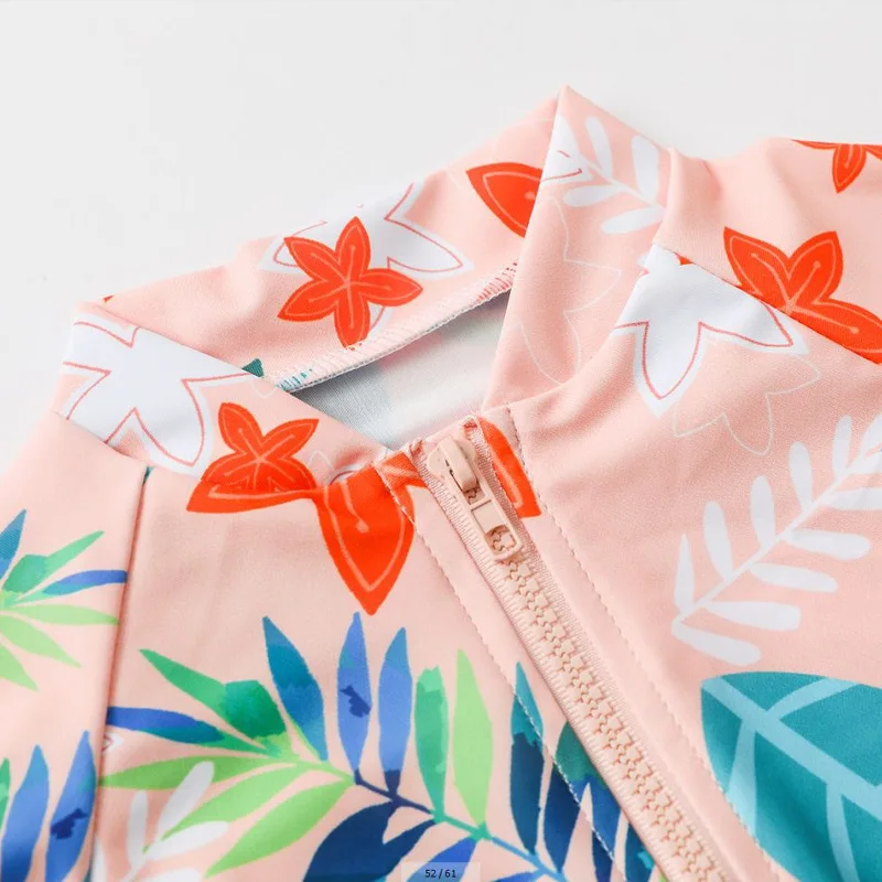 UV Baby Girl Swimsuit One Piece Swimming Jumpsuit Ruffles Bathing Suit SPF 50 Long Sleeve Kids Swimwear Boys 1-7 Years Kids Swimsuits