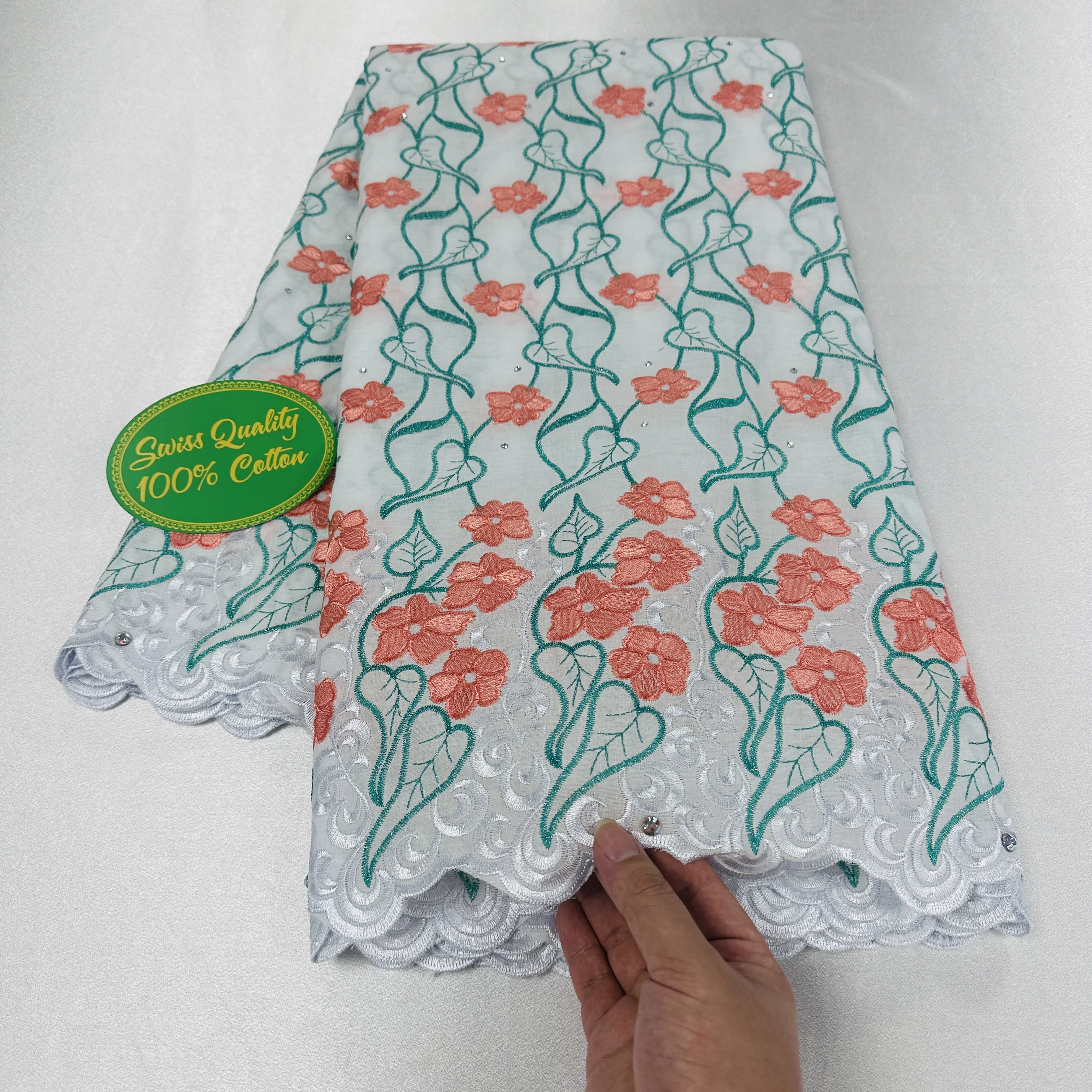 

New African African Cotton Lace Fabric 2023 High Quality Nigerian Swiss Voile Lace In Switzerland For Elegant Wedding Dress Sew