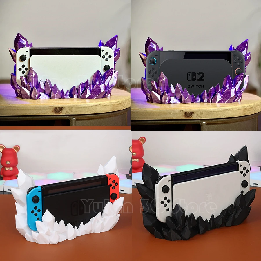 Nintend Switch Purple Crystal Decor Stand 3D Printing Holder for
