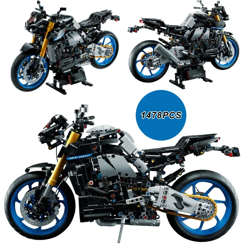42159 MT-10 SP Yamahas Racing Motorcycle Building Blocks Kit Model Speed Motorbike Bricks Toys Gifts for Kids