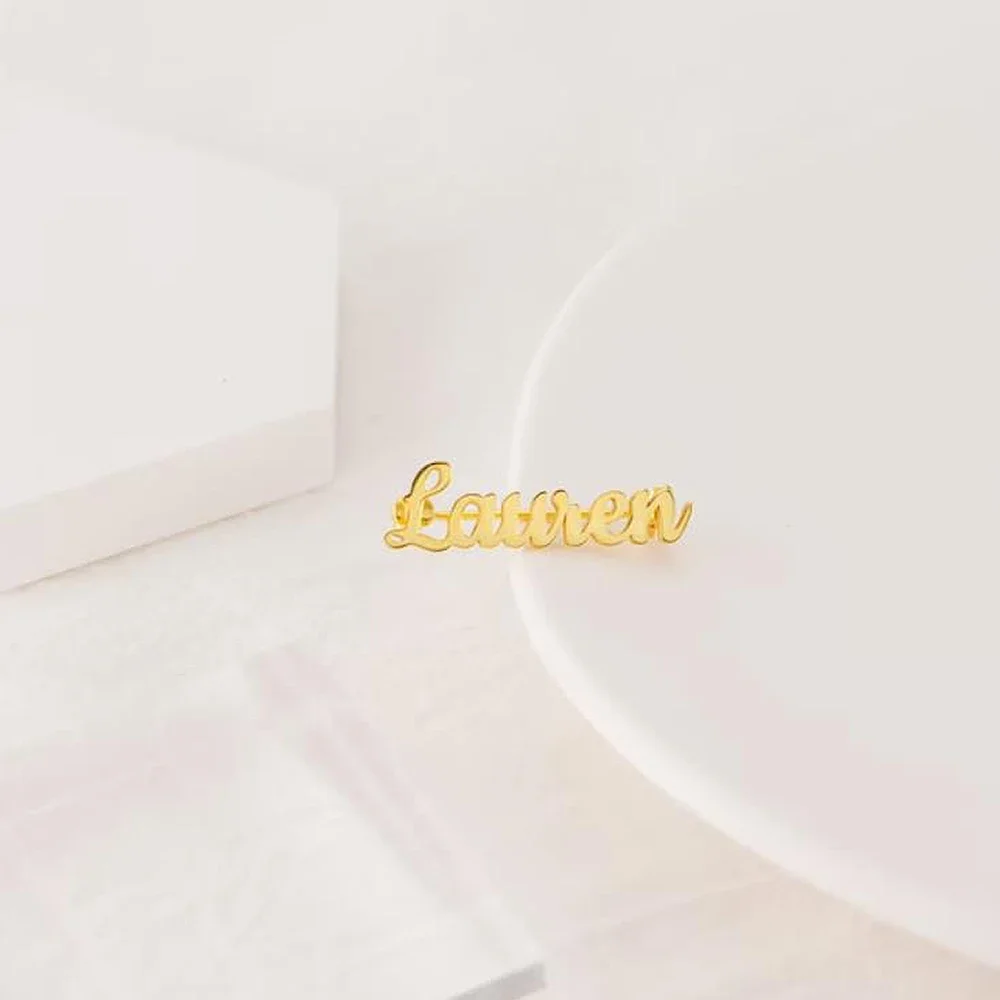 Personalized Font Custom Name Brooch Clothing Jewelry Accessories Stainless Steel Jewelry Women Brooch Special Gifts