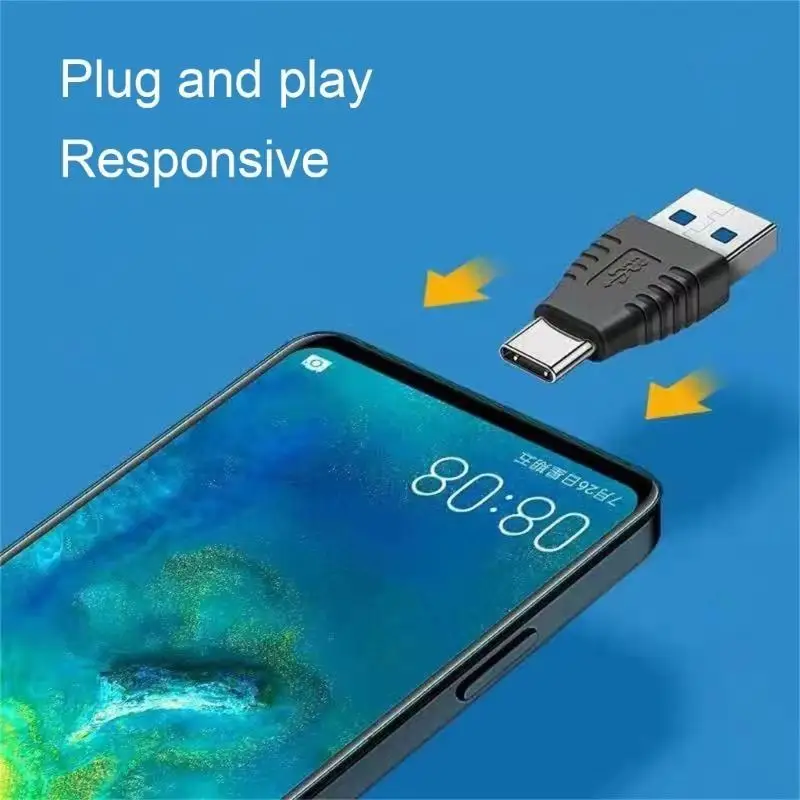 Der R53C USB 3.0-zu-Typ-C-Adapter unterstützt 5 Gbit/s Datenübertragung und 2 A für Smartphones, Tablets und mehr – Detail 9