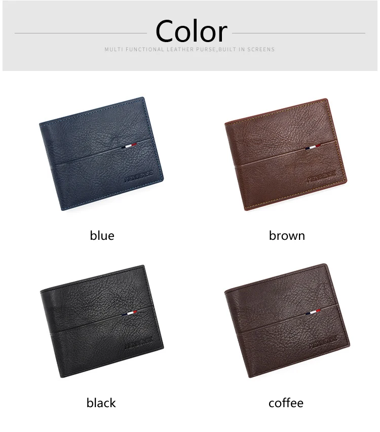 2025 New Male Short Bifold Zipper Card Holder Purse Slim Men's Wallets Simple Coin Pocket High Quality PU Leather Men Money Bag Image 7