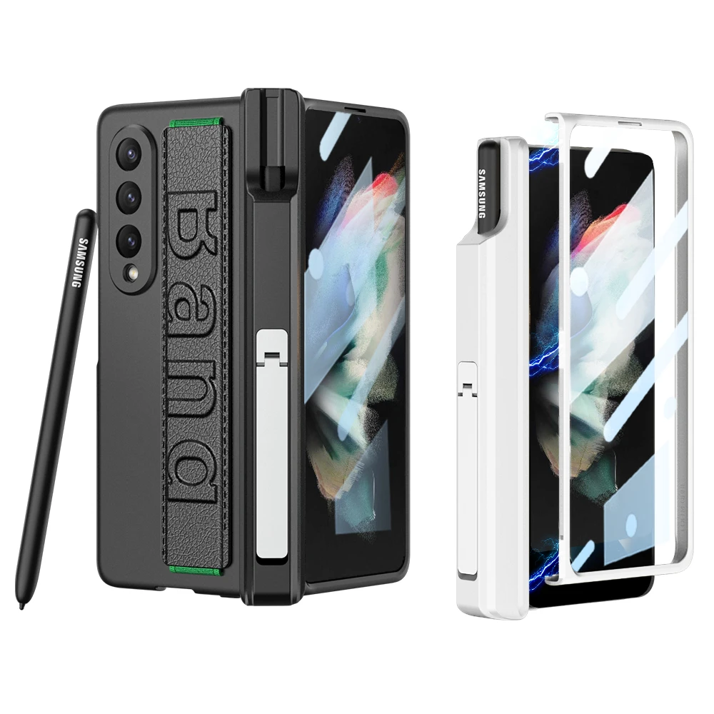 Hinge Pen Holder para Samsung Galaxy Z Fold 3, Kickstand, à