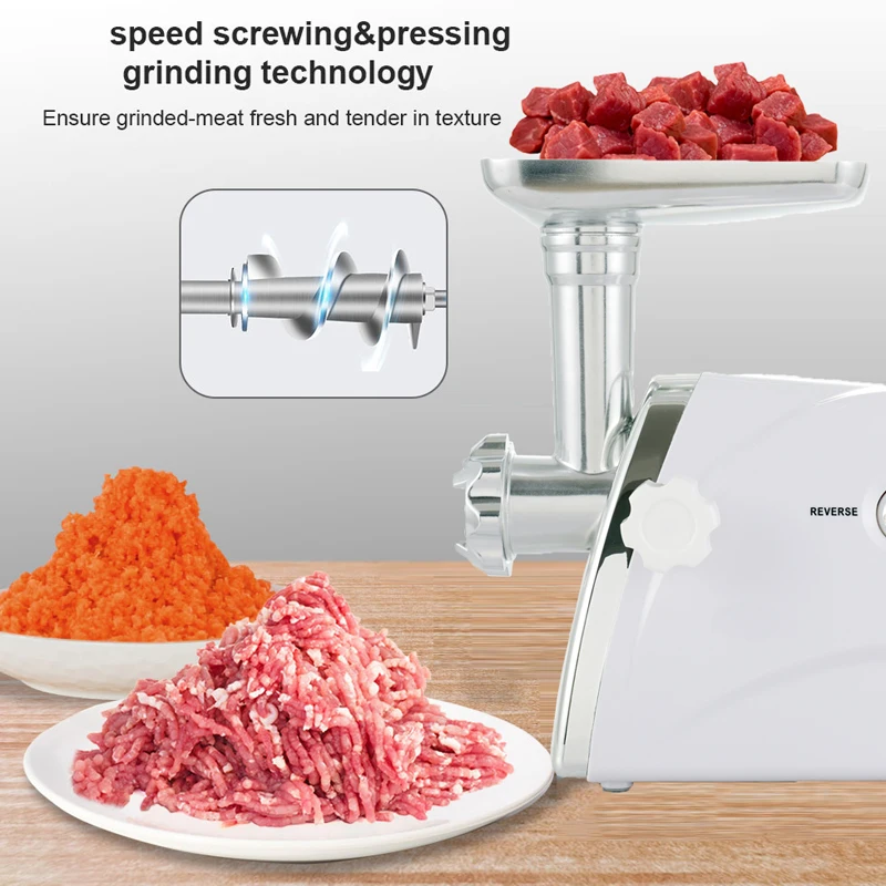 Winholder 3000W Grinder Machine For Kitchen Meat Grinder Food Processors Multifunctional Electric Grinder Stainless Steel White 6