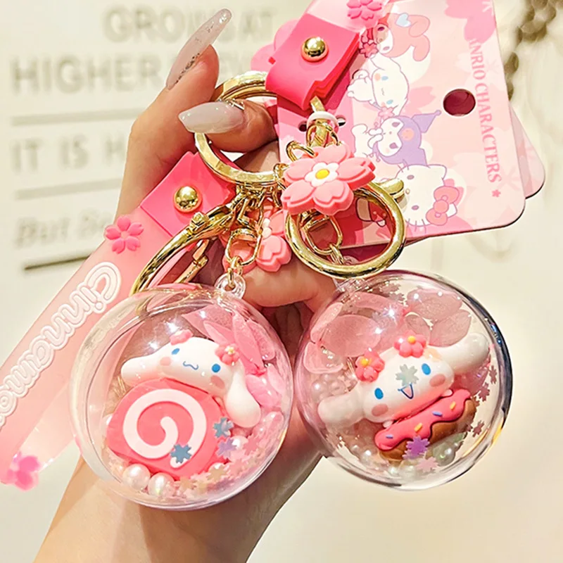 

Kawaii Sanrio Cinnamoroll аниме брелок из акрила Вишня брелок Высокое качество игрушки сумка Подвеска автомобиль брелок для девочек подарок на день рождения