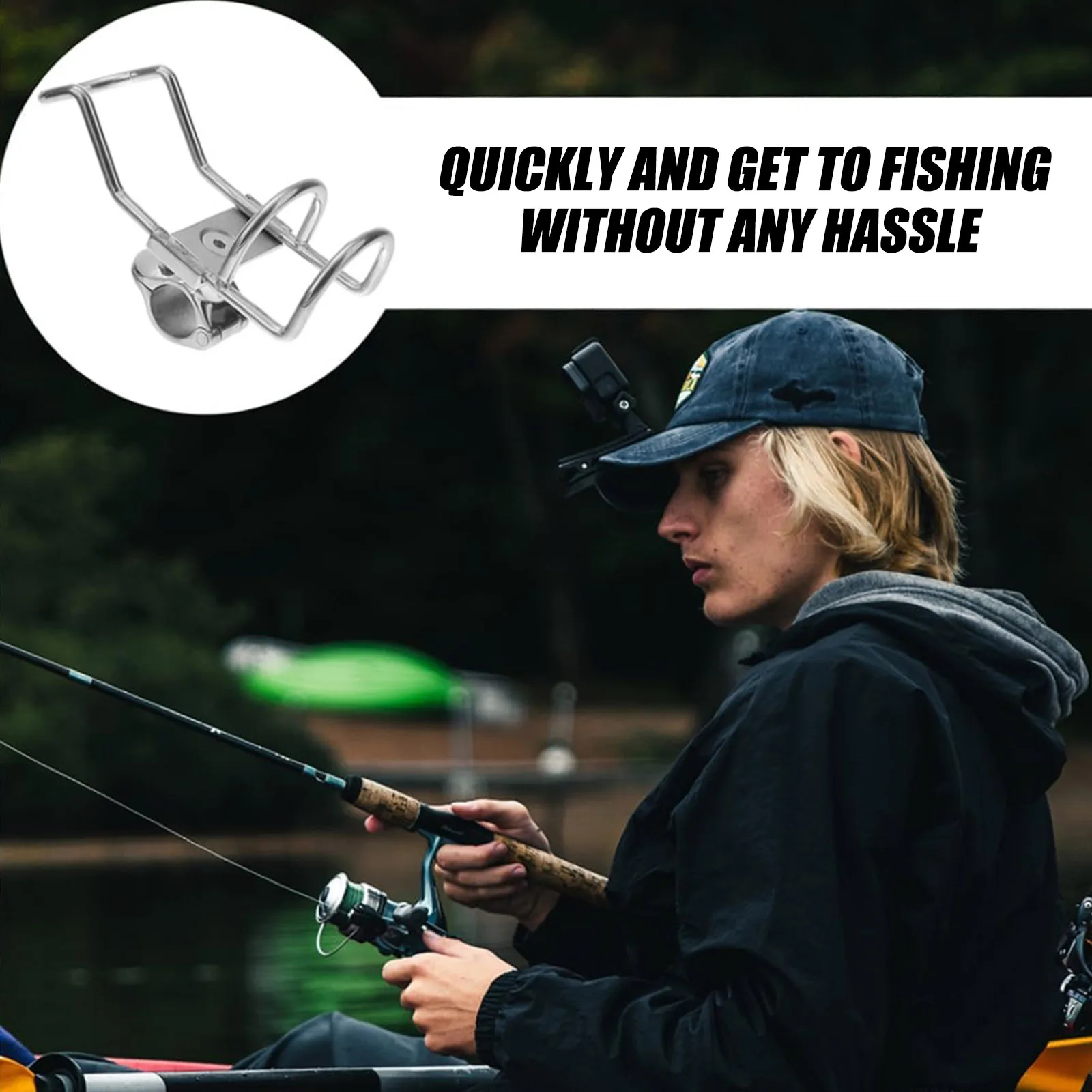 Stainless Ste Fishing Rod Holders for Boat Rust and Corrosion Resistant Fishing Rod Rack Stand Gear Accessories