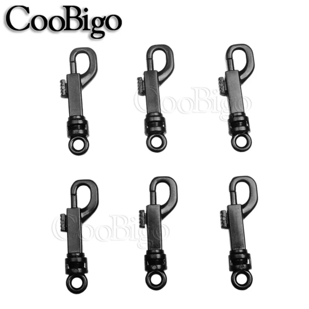 10pcsPlasticSnapHooksRotaryBuckleKeychainParacordKeyRing