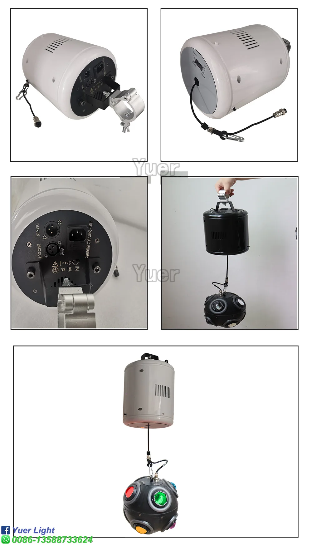 Description Picture 2 of itemYUER LED 8x10w Lifter Lights Stage Lights Lift Football Lights Bar Night Effect Flashing Strobe Effect Beam SMD Ring DMX512