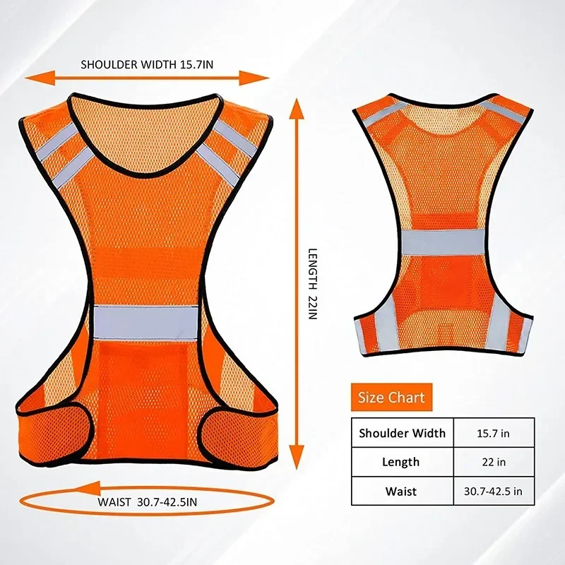 Cycling Reflective Vest High Visibility Safe Jacket For Night Riding Running Jogging Motorcycle Outdoor Sports Waistcoat
